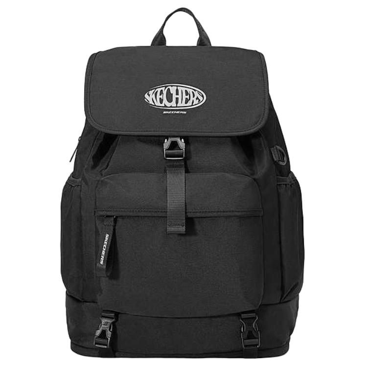 Skechers Stylish Fabric Backpack Unisex Backpacks Carbon-Black L125U054-0018 Carbon Black