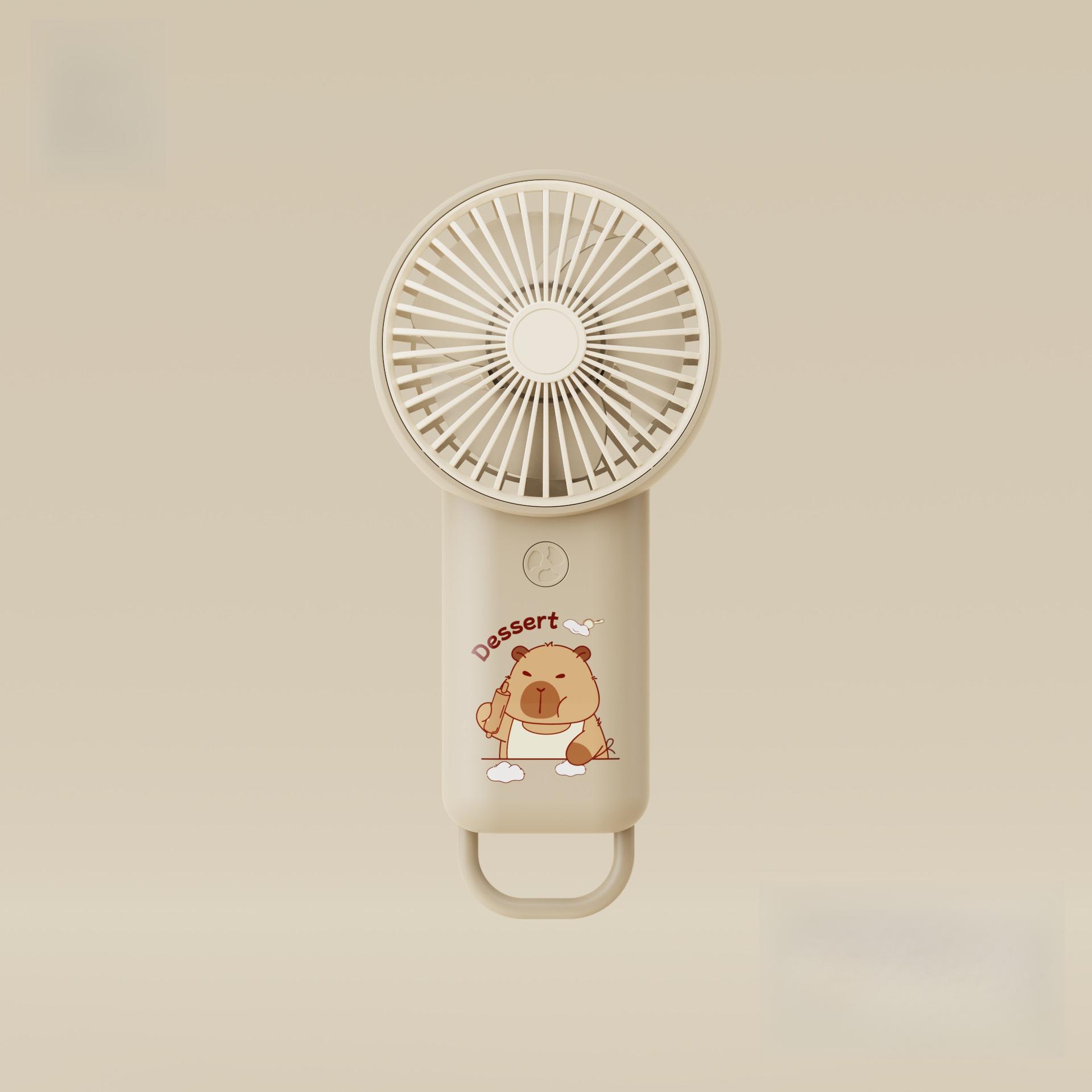 

Новый мультяшный ручной маленький вентилятор с принтом дельфина, USB-зарядка, мини портативный бесшумный вентилятор, идеальный подарок серый