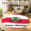 Round Rug Custom NameStoke City FC Pattern Non Slip Carpet Home Floor Decor