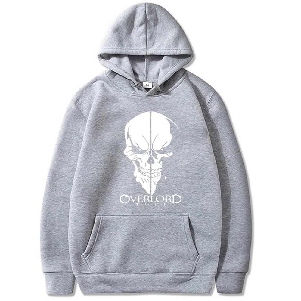 Herbst Winter Overlord Japanischer Anime Hoodie Jungen Harajuku Mädchen Hip Hop Hoodie Lässiges Lockeres Bequemes Sweatshirt