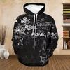 Autumn Winter Men's Hooded Long Sleeve Sportswear Fashion Harajuku Street Graffiti Printed Men's Hoodie Oversize Y2k Clothing