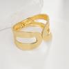 Interlocking Ring Open Bangle - European & American Light Luxury Design for Women