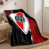 Diagonal Red and White Shield with "CARP" On Striped and Textured Background. for All Seasons Blanket Lunch Break Throw Gift