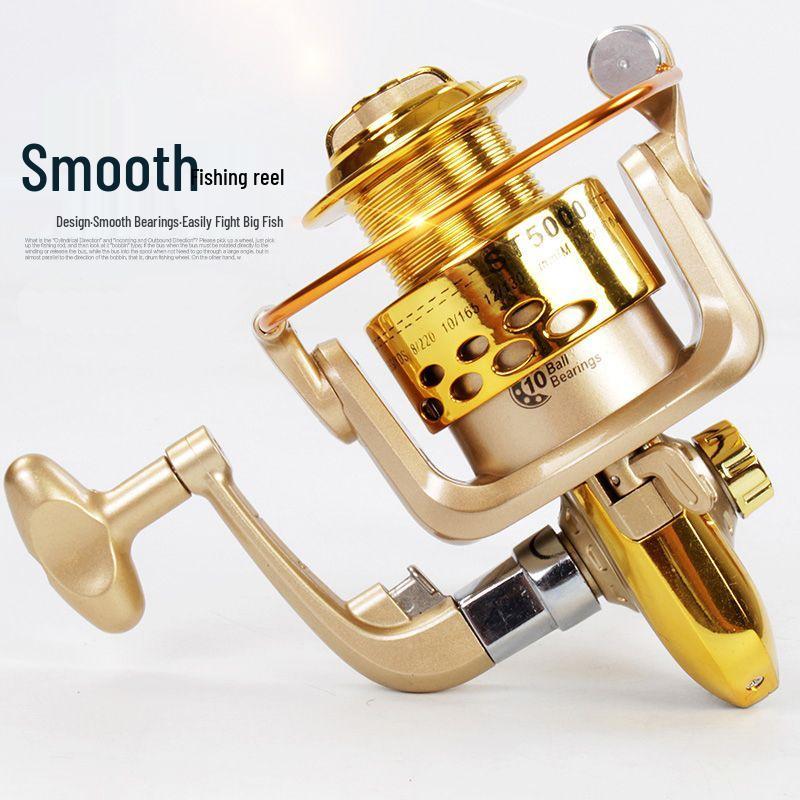 Sea Rod Spinning Reel: 10-Bearing Plastic & Steel Fishing Reel