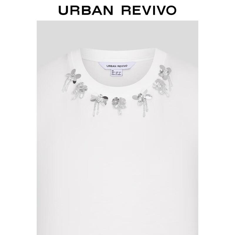UR 2025 Autumn Collection Sequin Bubble Sleeve T-Shirt