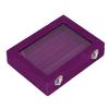 Jewelry Box 7 Slots Velvet Jewellery Holder Storage Display Case for Earring Bracelet Purple