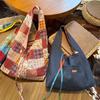 Cloth Ethnic Style Vest Bag Large Capacity Bohemian Messenger Bag Denim Shoulder Bag  Women