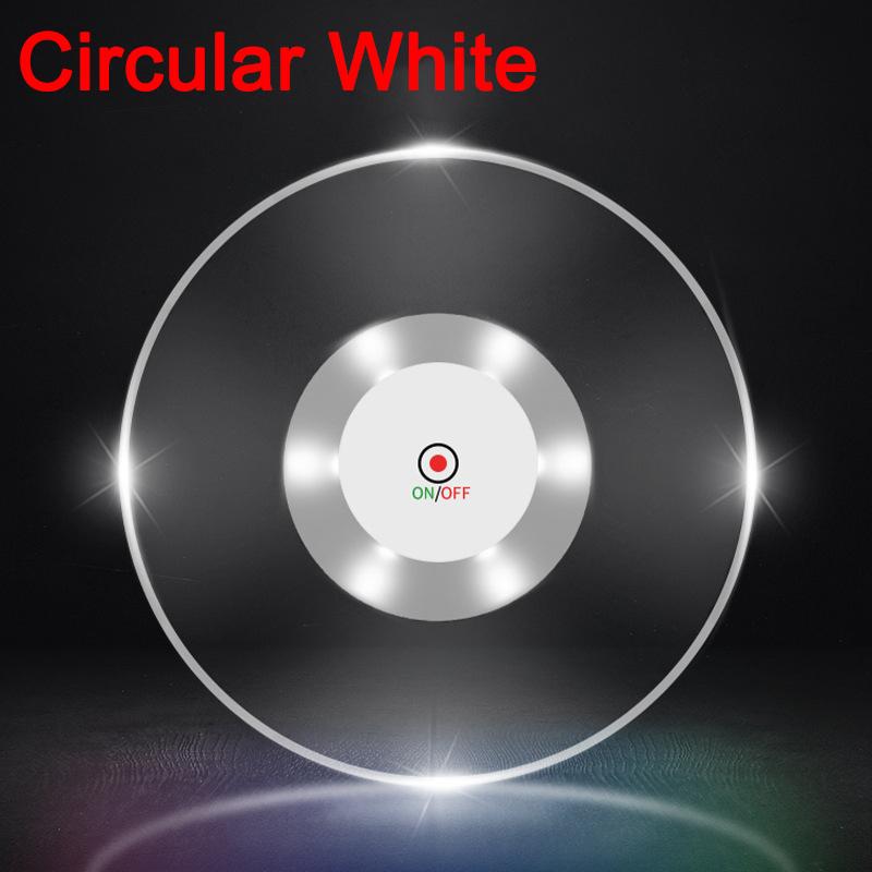 

Acrylic LED Coaster Set with Changing Modes Flashing Light Base for Drinks Bar Home Party Decoration and Ambient Table Lighting 1PC