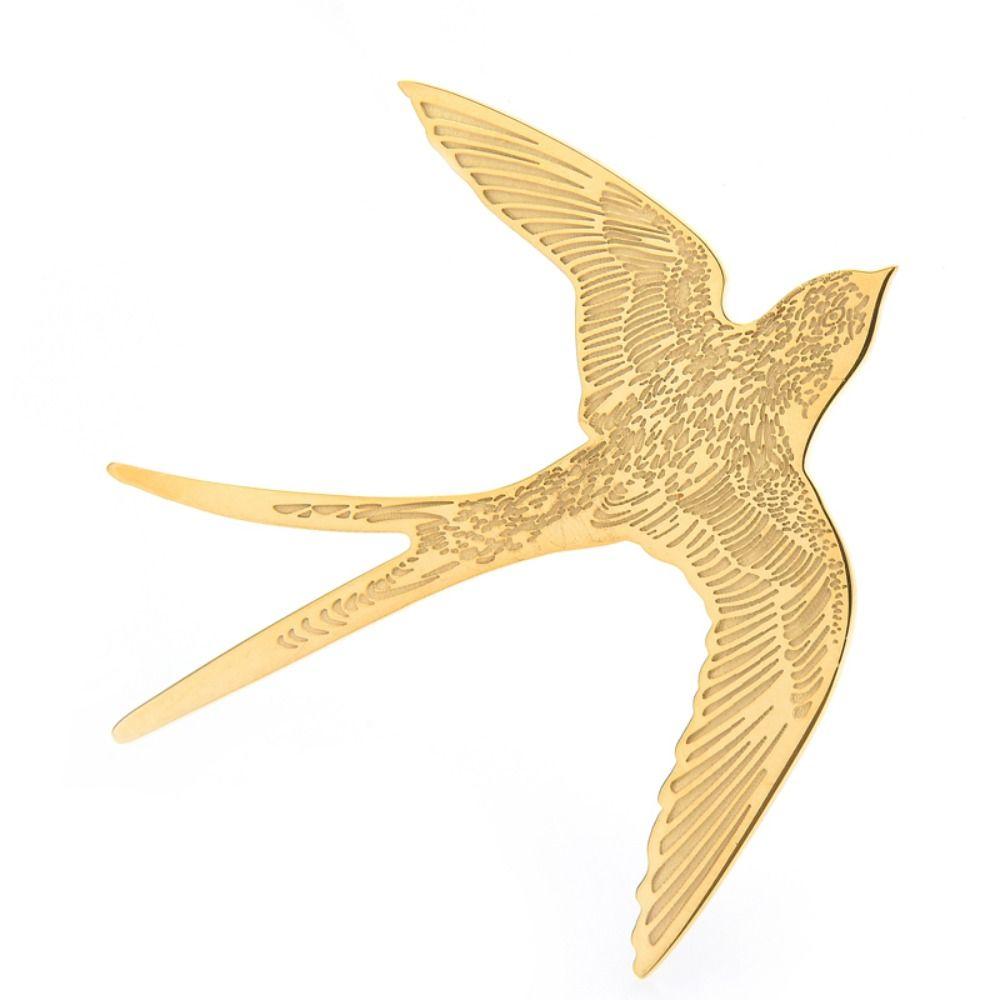 3PCS Swallow Shaped Swallow Brooches Gold Silver Bird Breastpin Swallow Brooch Pins  Jewelry Gift