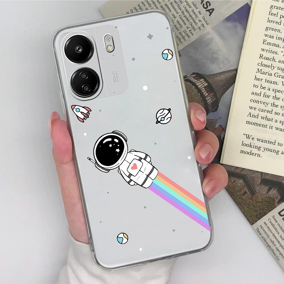 For Xiaomi Redmi A3 Note 12S K70 Pro K60 Ultra 13C Note 13 Pro 4G 5G Phone Cases Cover Pretty Rainbow Silicone Soft TPU Transparent Housing For Redmi