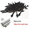50x Mixed Car Line Cable Ties Zip Tie Clip Wiring Loom Harness Fastener 5 Sizes