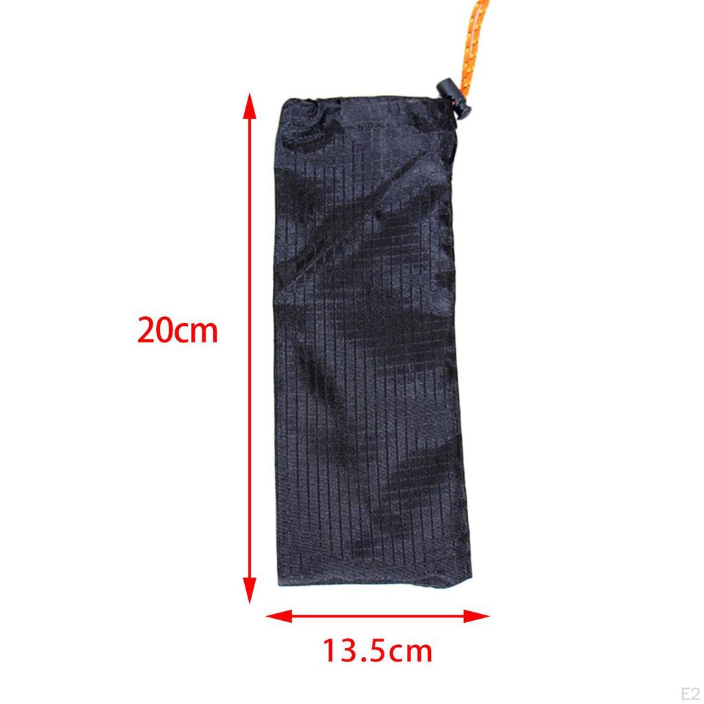 Outdoor Camping Tent Pegs Storage Case Drawstring Carrying Pouch for Trekking Canopy Fishing Hiking