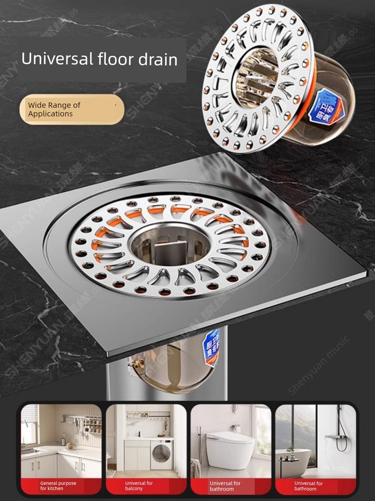 German Quality Anti-Odor Drain Device for Bathroom Sewer, Anti-Backflow Odor Solution, Universal Magnetic Closure Cover