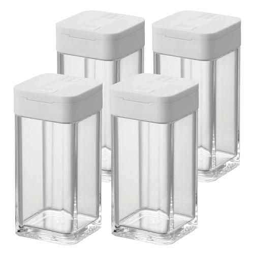 Yamazaki Spice Bottle Tower L (Set of 4) with Sliding Closure, White, 5825 x 4