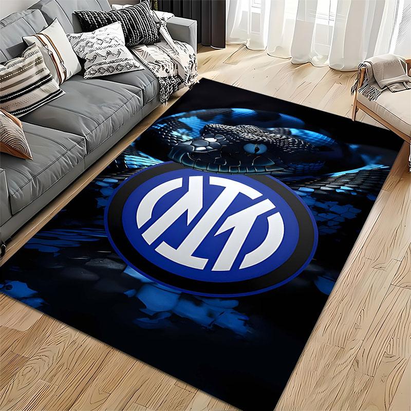 Inter Milan Snake Design Carpet suitable as a non-slip mat for the living room or bedroom sofa