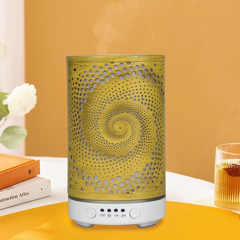New Aroma Diffuser Air Humidifier Ultrasonic Cool Mist Maker Fogger LED Essential Oil Hollow Pattern Lamp Difusor Auto Shut-off