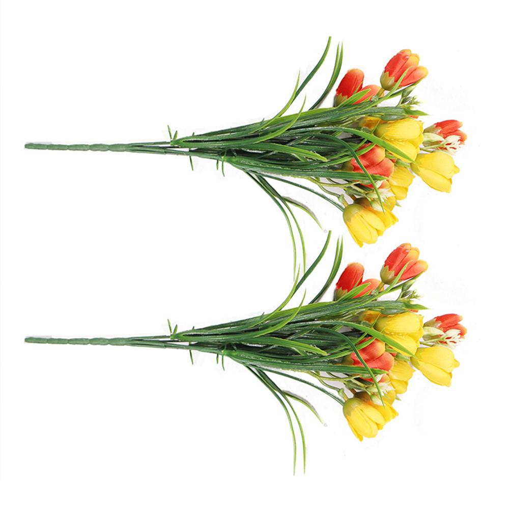 2 Stück künstliche Tulpen Blumen Fake Tulpenstrauß Dekoration für Haus Garten Hochzeit Party Dekorationen Zubehör