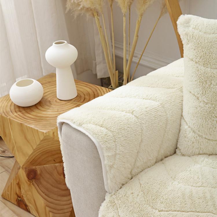 Minimalist Nordic Thickened Plush Sofa Cushion Household Living Room Anti Slip and Dustproof Sofa Cover Winter Warm Seat Cushion