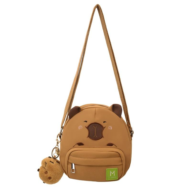 Ins neue Kapibara Umhängetasche süßes Mädchen Studentin ausgehen Aufbewahrungstasche Cartoon Capybara Reißverschluss Rucksack
