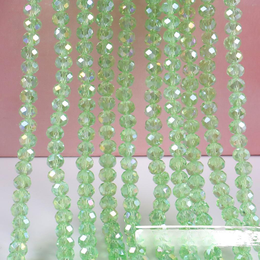 8mm Glass Cut Flat Bead, Wheel Bead, DIY Jewelry Accessory, Bracelet Bead, Crystal Loose Bead