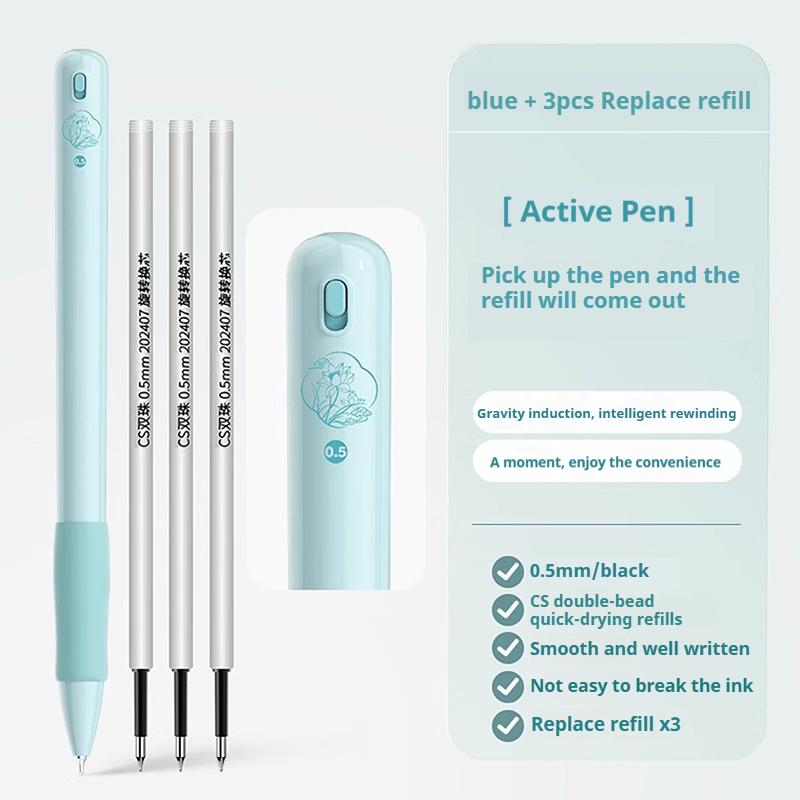 Gravity Sensing Gel Pen Multifunctional Stationery 0.5mm Retractable Black Ballpoint Pen Offfice School Writing Signature Pen