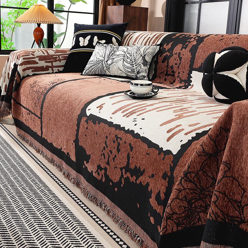 

2025 new sofa cover, universal in all seasons, retro medieval sofa towel, a whole all-inclusive sofa blanket 180*130cm