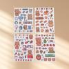 4 Sheet DIY Sticker Cartoon Pattern Cute Decorative Stickers for Laptop Photo Frame Notebook