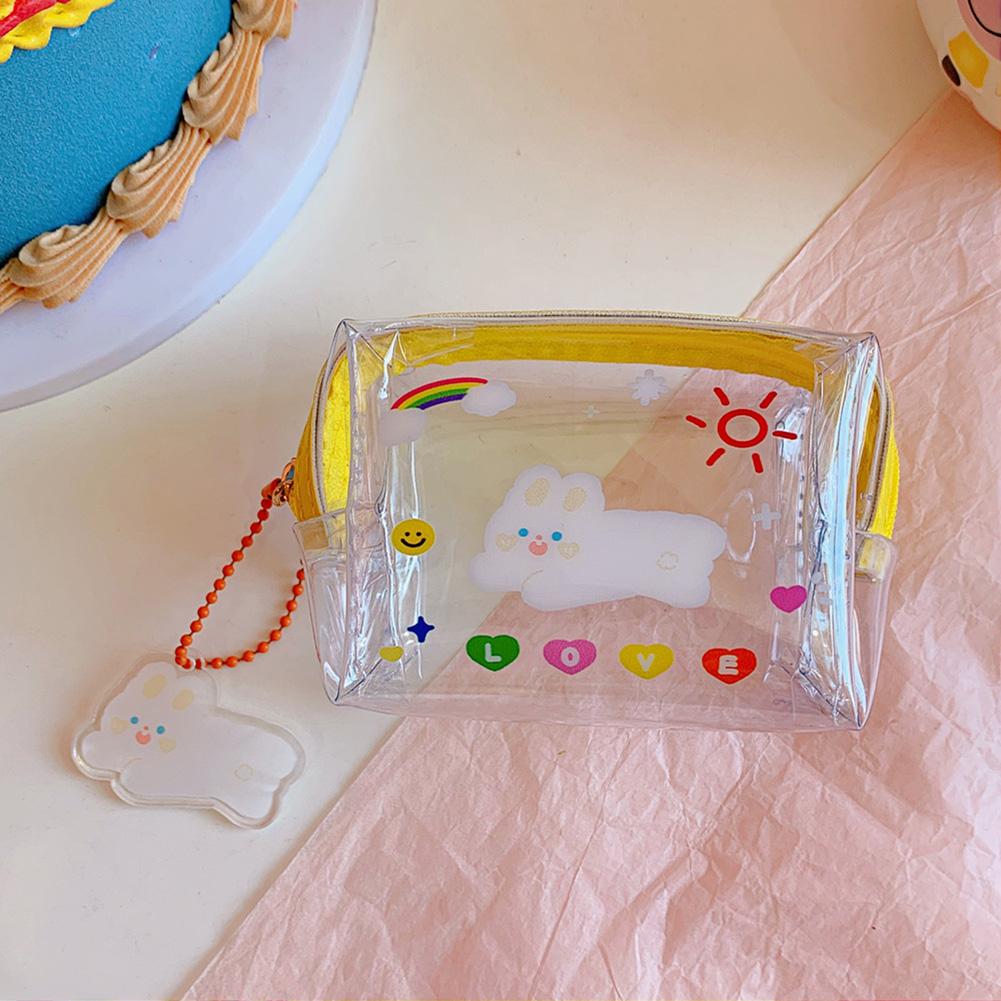 Kreative Bären Transparente Mädchen Münzbörse Kinder PVC Reißverschluss Kleingeldbörse Damen Mini Lippenstift Geldbörse Kaninchen Schlüsselkarten Tasche