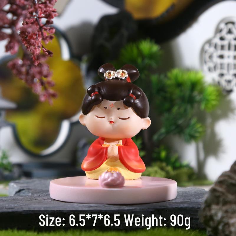 Kreativer Handyhalter im Stil der Tang-Dynastie mit Glücksbringer: Exquisites Harzornament