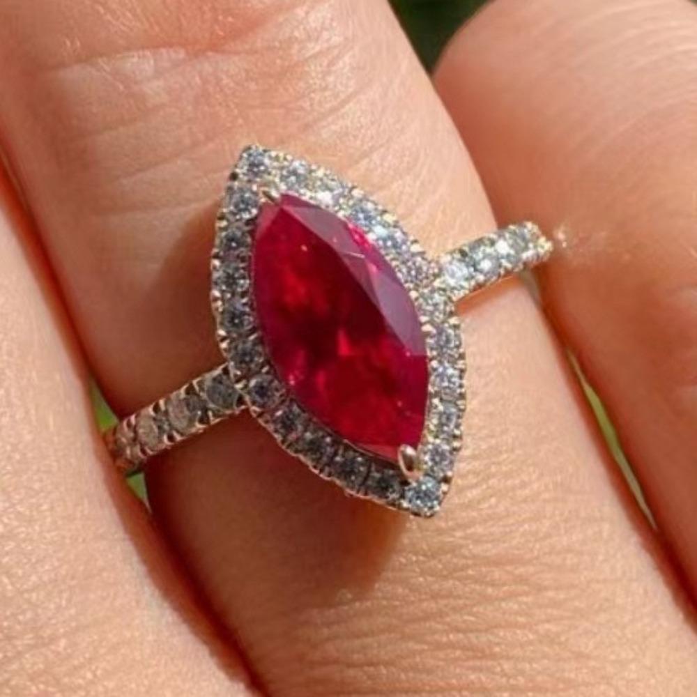 

Luxury Hot-selling Horse Eye Zircon Ring Ins Bridal Wedding Dress Accessories Jewelry in Europe and America No. 10