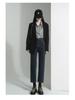 2025 Spring/Autumn Women's High Waist Straight Leg Jeans - Slimming Light Tone Cropped Cigarette Pants