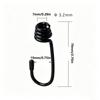 Metal Spiral Cord Hook S/M/L Optional Heavy Duty Strong Bearing Black Cargo Net Fixing Hooks Durable Fastener Clips Multipurpose