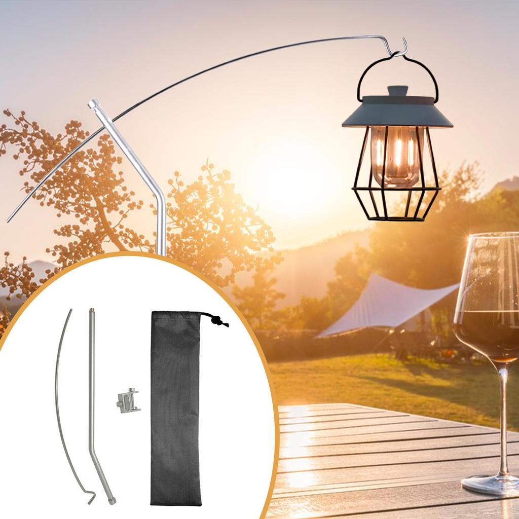 Camping Lantern Stand Desktop Rack Multipurpose Easy to Use Light Holder Lamp Stand Light Post for Garden Backpacking BBQ Hiking