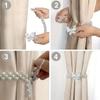 Creative Imitation Pearl Curtain Ties Butterfly Clips Window Curtain Tie Belts  Shower Curtains