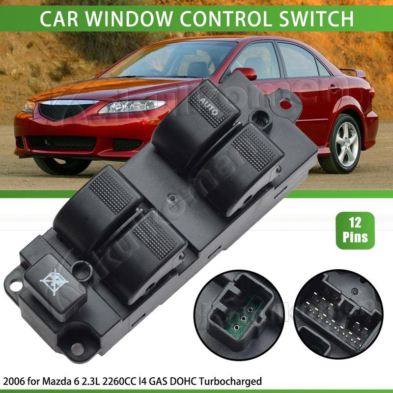 100% New 12 P Electric Window Lifter Glass Power Window Switch Regulator Button For Mazda 6 323 BL4E-66-350W1 CB81-66-350W1