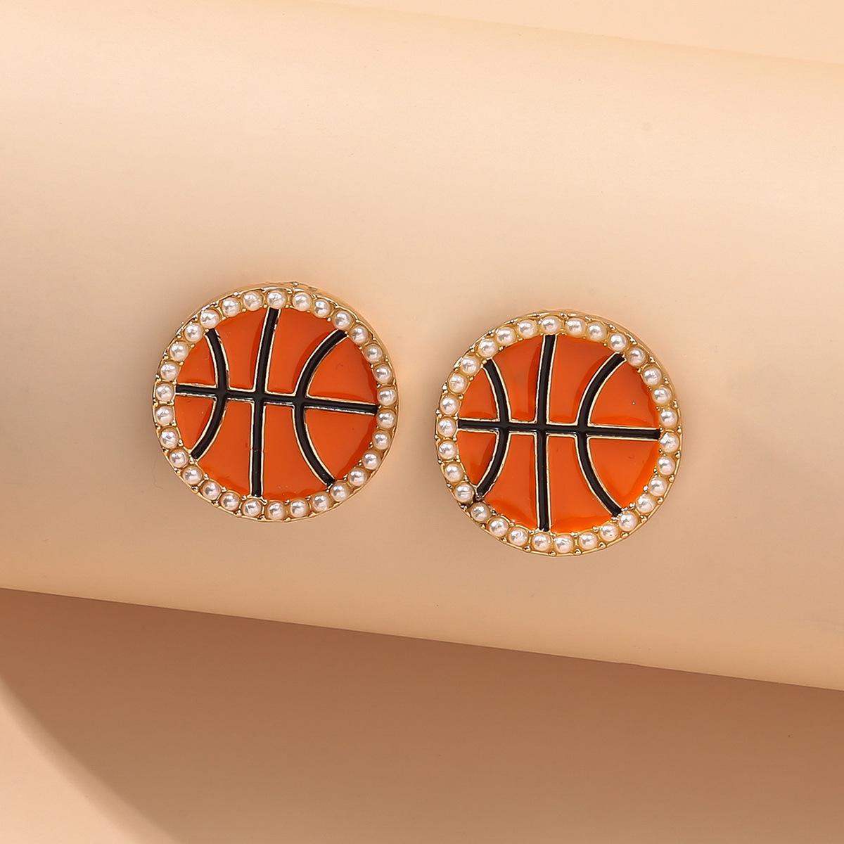 Korean Creative Football Metal Earrings - Simple & Stylish Women s Fashion Accessories