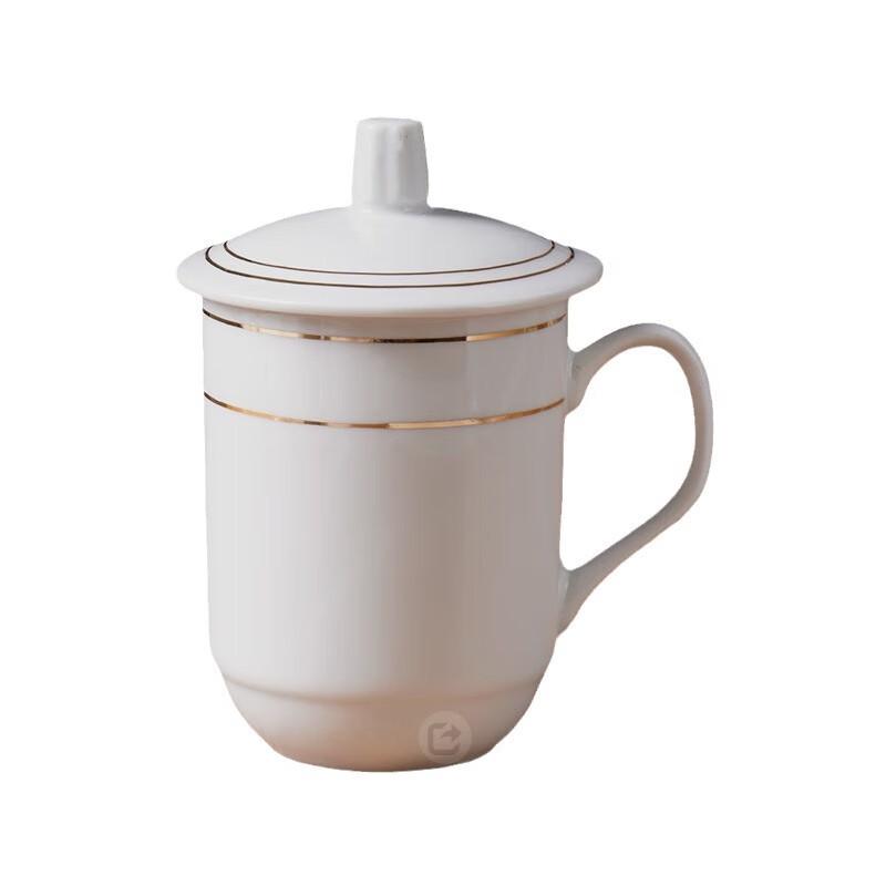ZISIZ Ceramic Lidded Conference & Office Tea Cup
