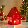 Hollow Mini House Tealight Candle Holders,Decorative Candle Holders for Table Centerpieces Christmas Home Decorations