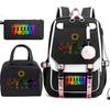 Large Capacity Schoolbag with Shoulder Strap; Student Three-piece Pencil Case Set