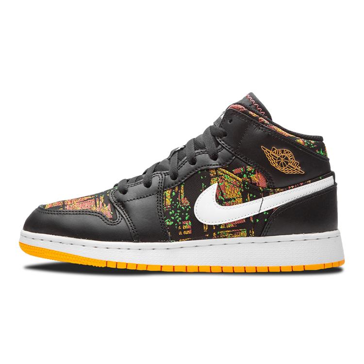 Jordan 1 Mid GS Black Laser Orange 555112-003 35.5