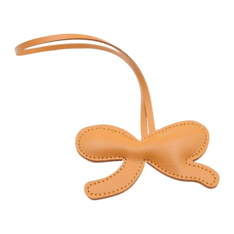Leather Bowknot Keychain Purse Charm Fashionable Bag Accessories Bag Pendant PU Texture Suitable for Women Girls Present