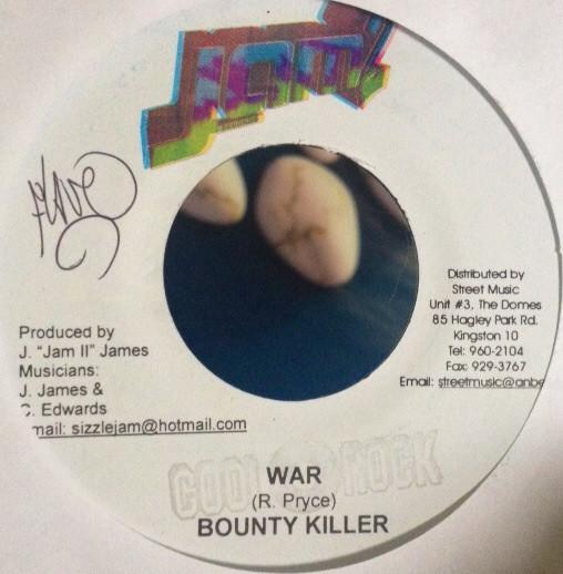 

7inch Record BOUNTY KILLER - War NONE Jam 2 Productio Jamaica Reggae, Ska & Dub Used