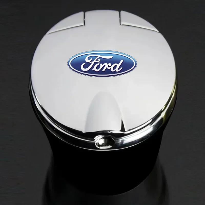 

Автомобильная наклейка 2026 Ford Новый 2025 Горячая автомобильная пепельница со светодиодной подсветкой Бездымный подстаканник для Ford 2 3 4 5 MK 2 6 7 Ranger Fiesta чёрный