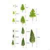 62 Pieces Mixed Model Tree Train Trees Railroad Scenery Diorama Miniature for