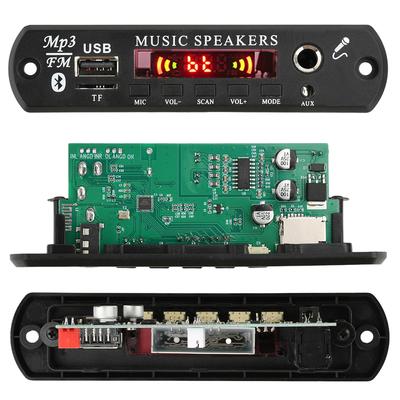 Dc 6-16V Mp3 Bt Decoding Board Audio Decoding Module Bluetooth 5.3 MP3/WMA/WAV/APE/FLAC FM Radio Module with Amplifier