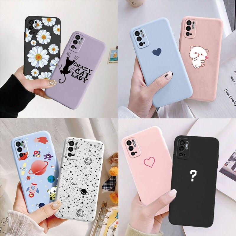 

Чехол для POCO M3 Pro Cute Love Heart Flower Beautiful Planet Funny Cat Starry Sky задняя крышка для POCO M 3 M3Pro 5G Phone Fundas Coque