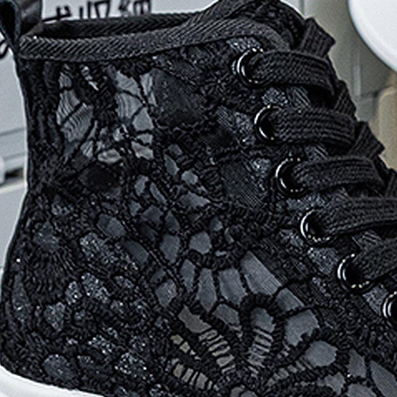 

High-top rhinestone air cushion mesh breathable little white shoes women s summer new lace mesh casual women s shoes 41