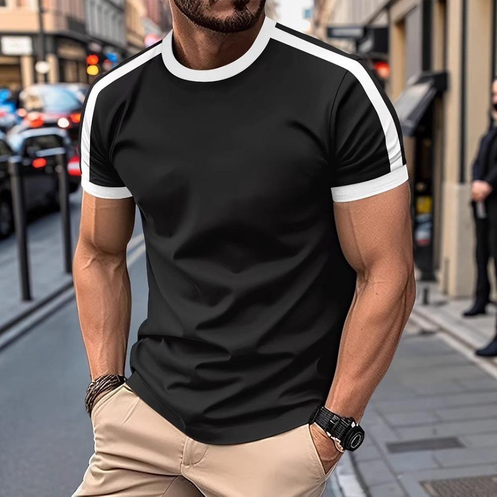 Men's Summer Loose Casual T-shirt and Summer Short-sleeved Breathable Top