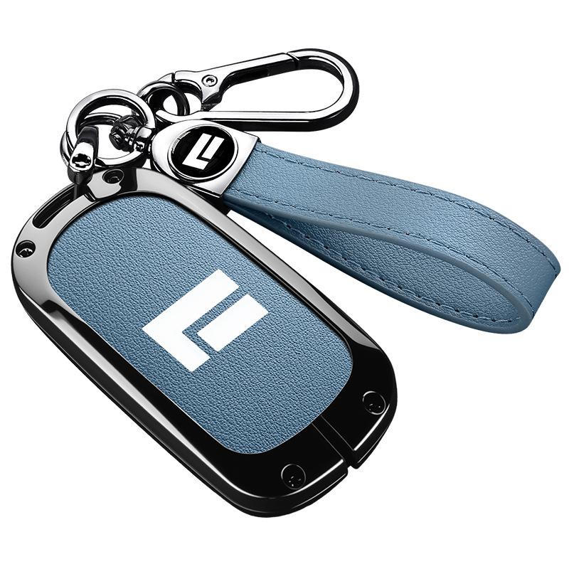Auto Zinc Alloy Genuine Leather Key Fob Cover Case Mount Fit For Baic Jishi Polestone 01 Polestones 01 Auto Interior Accessories Auto Accessories