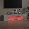 Vidaxl Szafka Tv Z Oświetleniem Led, Szary Dąb Sonoma, 135X39X30 Cm